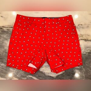 EUC Banana Republic Size 10‎ Red Anchor Patterned Shorts